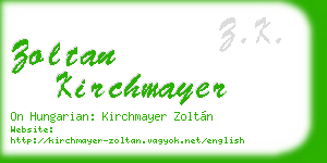 zoltan kirchmayer business card